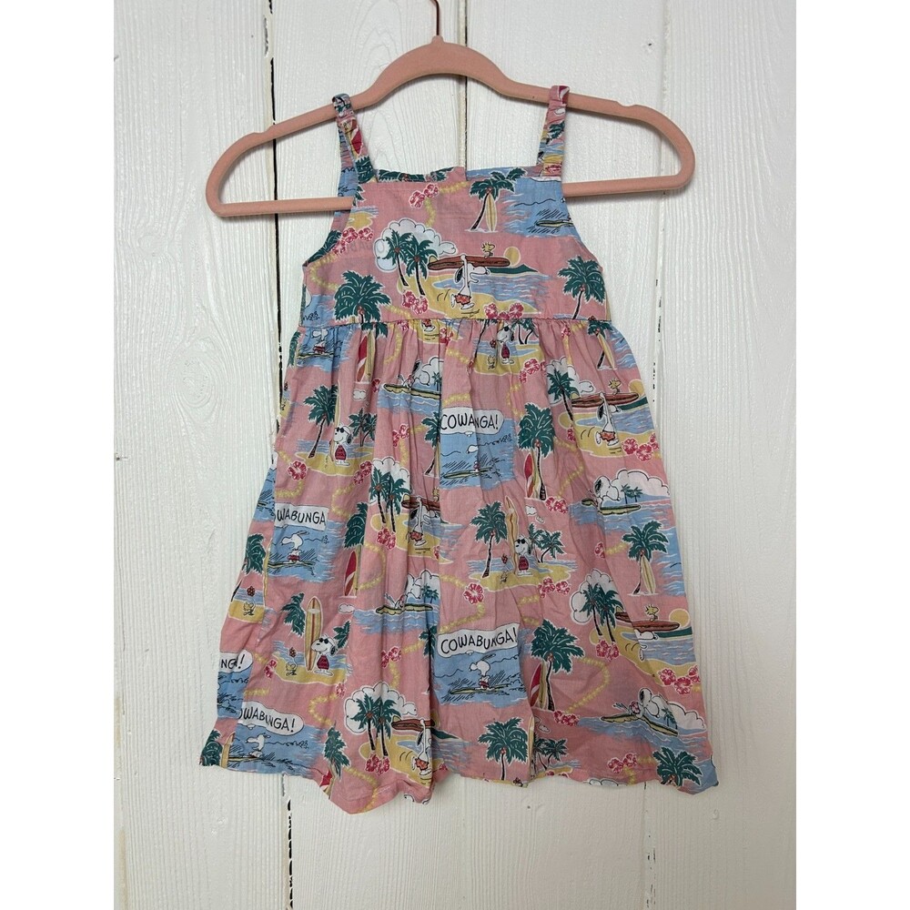 Reyn Spooner x Peanuts Girls Sundress Size 6 Surfing Snoopy Back Zip